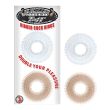 Mack Tuff ribbed ring 2-pack on its hanging card, two textured open-centre rings with raised points