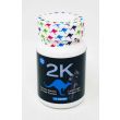 2K Mega 3000 bottle, front wrap with blue kangaroo graphic and 12 Count badge, multicolour cap