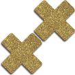 Glitter 31510 Gold Glitter Cross Pasties Lingerie