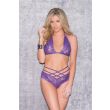 Glitter 34005 Criss Cross Lace Triangle Cup Halter Bra Lingerie