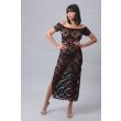 Vx Intimates 6057 Romantic Stretch Lace Long Dress With Sleeves Lingerie