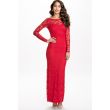 Sexy Women’s Long Sleeve Red Lace Maxi Backless Party Dress 9262 Lingerie 
