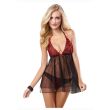 Dreamgirl 9692 Women's Sexy Beautiful Cross-Dye Lace Babydoll