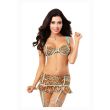 Dreamgirl 9702 Women's Sexy Exotic Leopard Bra & Flirty Garter Skirt