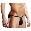 Microfiber Pouch Bikini with Metal Ring Blue Line BLM022