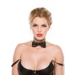 Faux Leather Bow Tie Collar C-4005