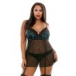 Halle Lace Babydoll Garters Matching Panty Curve P226