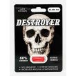 Destroyer 60,000mg front of card, black skull artwork with one red capsule sealed in the blister bubble