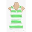 Women Seamless Striped Top With Zipper WK Apparel Lingerie