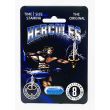Hercules 1800 front of blister card with one blue capsule sealed in the blister