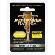 Jackhammer Platinum card front with one yellow capsule sealed in the blister, black and gold artwork