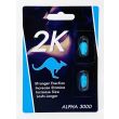 Kangaroo 2K Alpha 3000 front blister card with two blue tablets sealed in clear domes