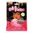Minx Raspberry Rush gummy sachet, front of the resealable foil pouch with Vegan Friendly badge