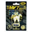 MV 7 Ecstatic front of blister card, black capsule sealed in the window under the MV 7 Days wordmark