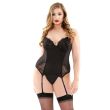 Metallic Embroidered Bustier Molded Cups G-string Curve P451