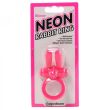 Neon Rabbit Ring Vibrating Pink Silicone Pipedream
