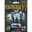 Rhino 17 Plus 5000 blister card front with rhino artwork and one blue and black capsule sealed in the blister