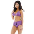 Nina Soft Cotton Blend Bralette Shorts Tassel Ties Sleep S166