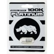 Platinum 100K Special Edition front card in silver and black, rhino emblem, one sealed capsule in a clear blister