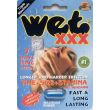 Wet XXX 2500pwr front blister card in light blue, with one blue capsule sealed in the clear bubble