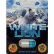 White Lion blister card front, one blue-and-silver capsule sealed in the clear window