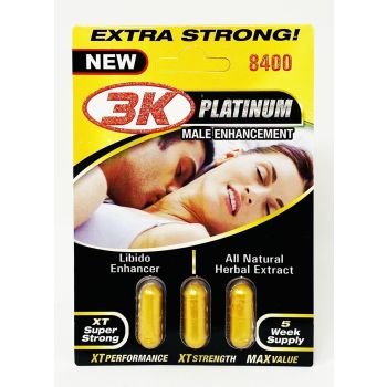 3 KO Gold Platinum 8400mg 3 Pills Male Enhancement 