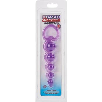 Basic Essentials Beaded Probe Purple Color Cal Exotic Novelties