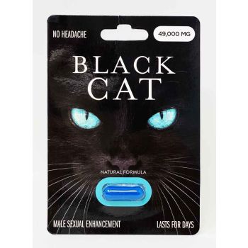 Male Enhancement Blue Pill Black Cat 49000mg front