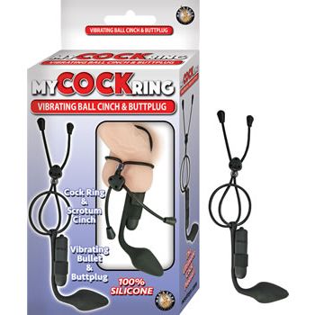 My Cock Ring Vibrating Ball Cinch and Buttplug Silicone