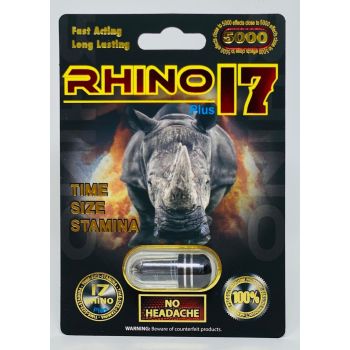 Male Sexual Enhancement Pill Rhino 17 5000 Black front