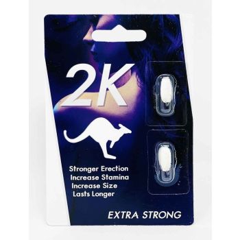Kangaroo 2K White Extra Strong Man Enhancement 2 Pills Pack