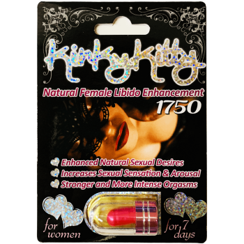 Kinky Kitty 1750 Natural Female Libido Enhancement Pink Pill front