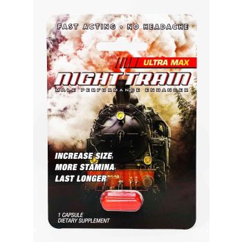 Male Enhancement Red Pill Night Train Ultra Max 1600mg front