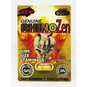 New Genuine Rhino Zen 9000 Gold Male Enhancement Pill