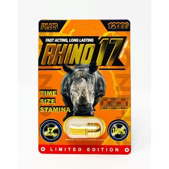 Rhino 17 Plus 12000 Gold Pill Male Enhancement 