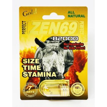 All Natural Perfect Zen69 Gold 82000 Male Enhancement Capsule