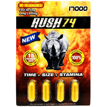 Rush 74 Gold 4 Pills Pack 17000 Male Enhancement Pill four