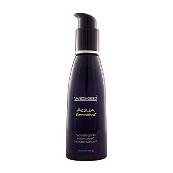Wicked Aqua Sensitive Hypoallergenic Water Based Intimate Lubricant 4 oz