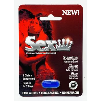 Sex King 1250mg Male Performance Enhancement Blue Pill