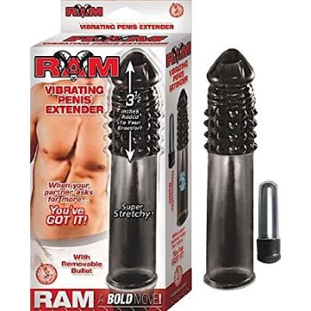 Vibrating Penis 3.5 Extender Smoke Ram