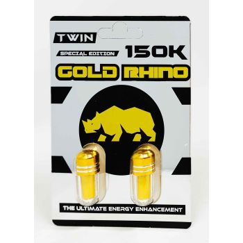 Pills Twin Gold Rhino 150K Male Enhancement Double front