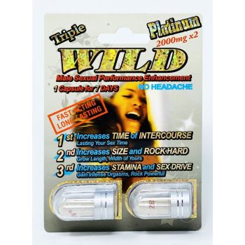 Wild Double Platinum 2000mg Triple Maximum Male Enhancement Pills