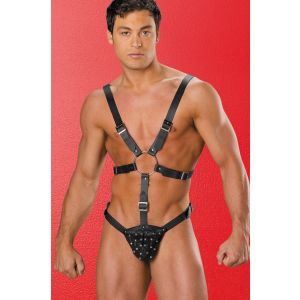 Leather Harness Studded Pouch 28-200