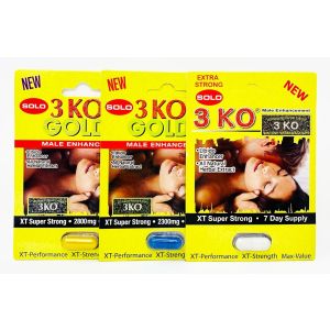 3 KO Pack 3 Capsules Gold Blue White Male Enhancer Capsules