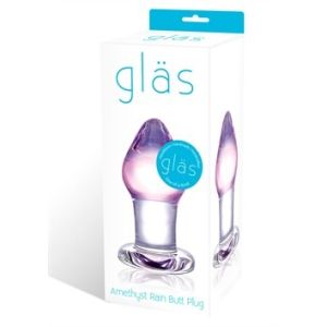 Glas Amethyst Rain Butt Plug