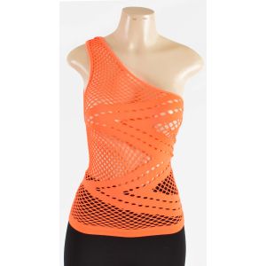 Women Seamless Single Shoulder Tank Top  AML9113 WK Apparel Lingerie