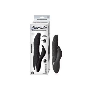 Silicone Rabbit Lover and Dong 3 Speeds Black Surenda