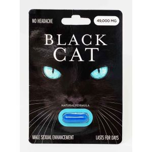 Male Enhancement Blue Pill Black Cat 49000mg front