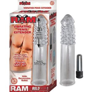 Vibrating Penis Extender 3.5 Clear RAM