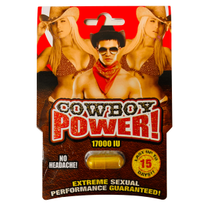 Cowboy Power 17000IU Extreme Sexual Performance Gold Pills one